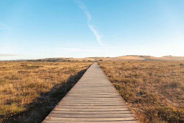 Acceso a las dunas de Corrubedo