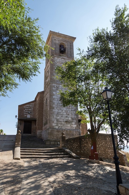 Acceso a la iglesia de San Juan Bautista en Hita Guadalajara España