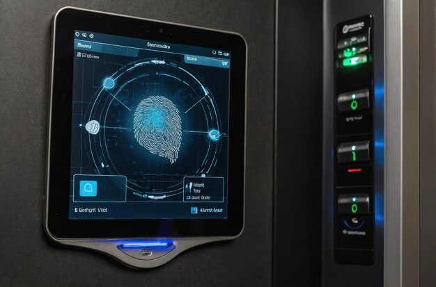 Foto acceso de seguridad biométrica