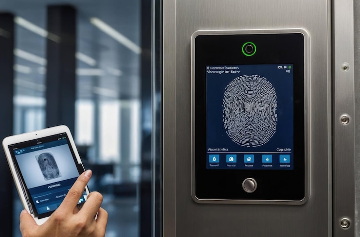 Foto acceso de seguridad biométrica