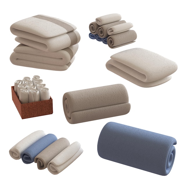 Accesorios de baño aislados sobre fondo blanco bidé ilustración 3D cg render