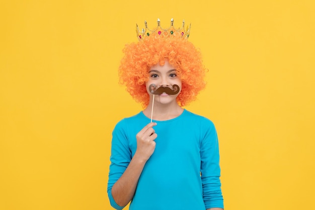 Accesorios de fiesta imagínate princesa niña graciosa con bigote de fiesta