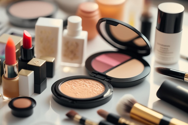 Accesorios y kit de maquillaje y belleza utilizados en todo el mundo El maquillaje o maquilladora consiste en aplicar productos con efecto cosmético para embellecer o disimular la autoestima