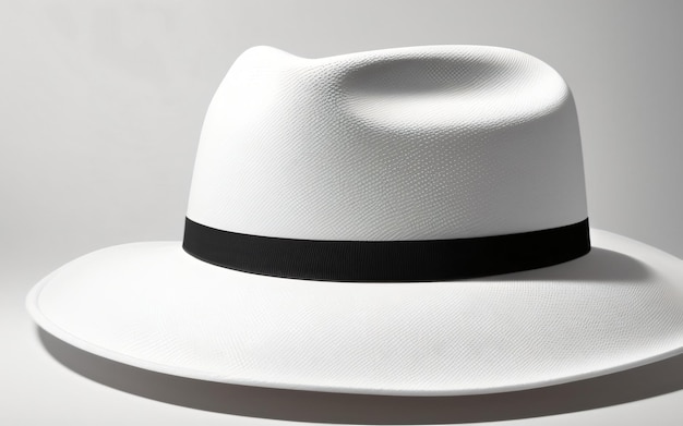 Foto accesorios de moda de sombrero sobre un fondo blanco