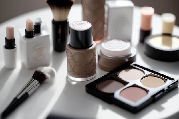 Accessoires und Make-up- und Beauty-Kits, die weltweit verwendet werden Make-up oder Make-up-Make-up besteht aus dem Auftragen von Produkten mit kosmetischer Wirkung, die das Selbstwertgefühl verschönern oder verschleiern