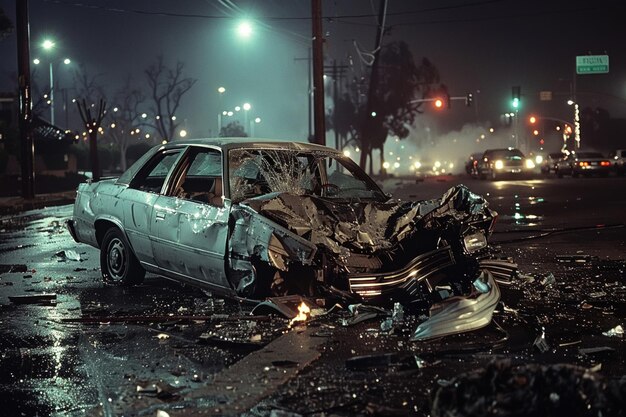 Accidente de automóvil causado por error del conductor