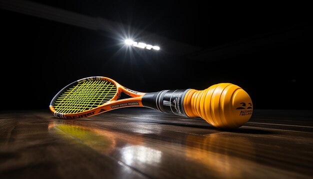 Acción en la cancha de squash