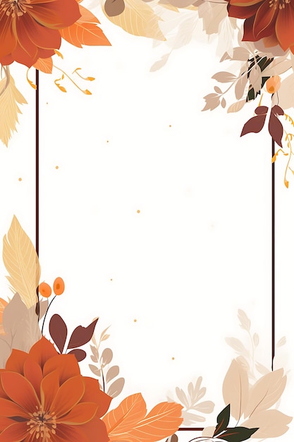 Acción de gracias hojas marco flora otoño