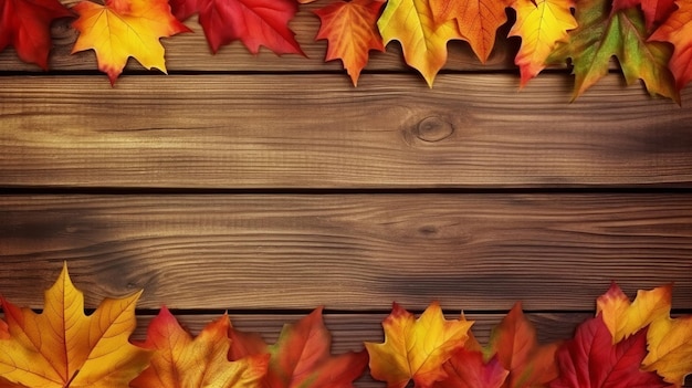 Acción de Gracias Otoño Fondo Generativo Ai