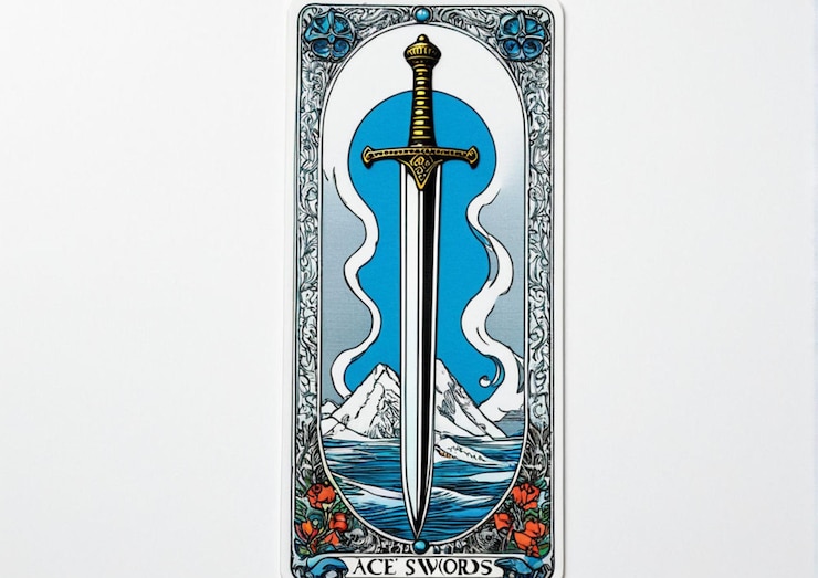 Foto ace of swords tarot carta ilustração da carta