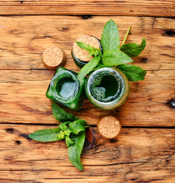 Aceite de aroma con menta.