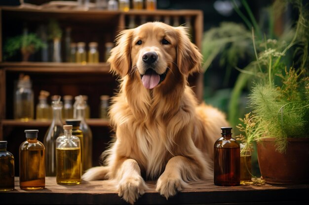 El aceite de cannabis para el tratamiento de perros con CBD para mascotas