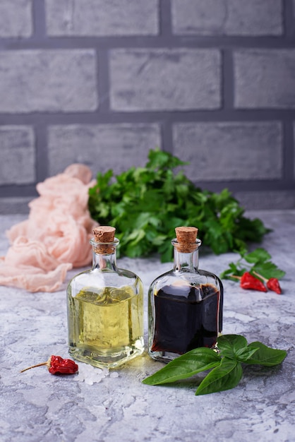 Aceite de oliva y vinagre