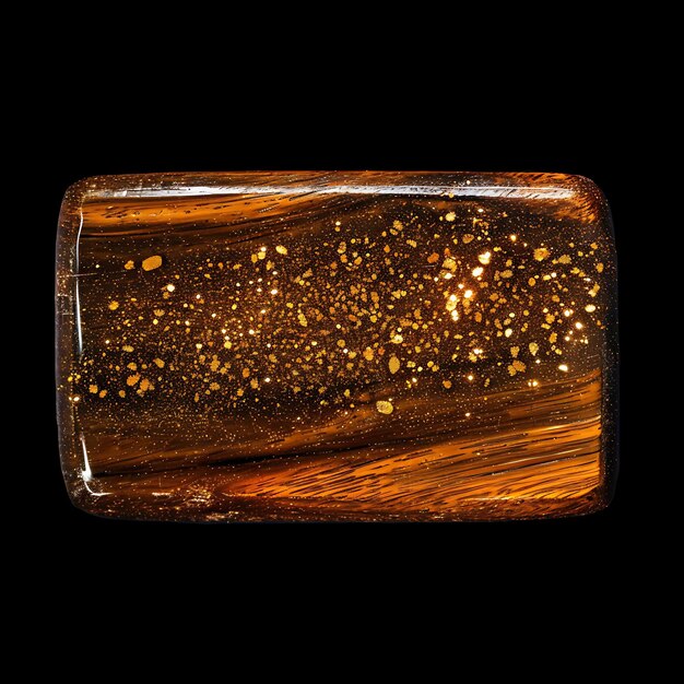 Foto el aceite de sándalo mezclado con brillo de ojo de tigre produce una lujosa mancha de brillo foto aislada