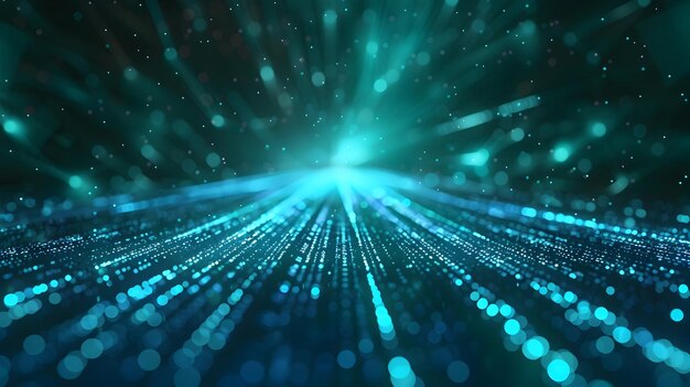 Aceleración de la conectividad digitalFusión cibernética de tecnología futurista y datos sin límites