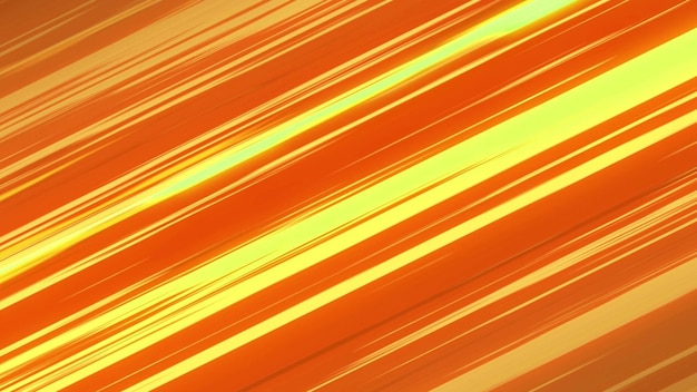 Acelere a ilustração 3d de fundo de anime abstrato amarelo e laranja colorido