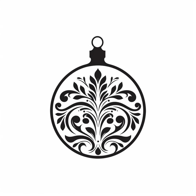 un acercamiento de un ornamento en blanco y negro con un diseño giratorio generativo ai