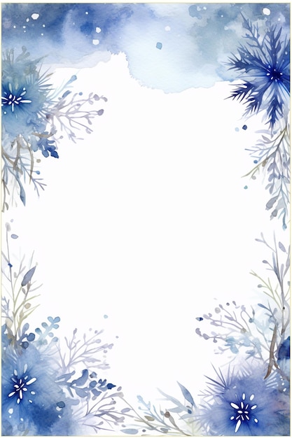 un acercamiento de una pintura de acuarela de una flor azul generativa ai
