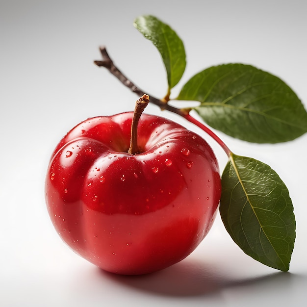 Acerola sobre un fondo blanco