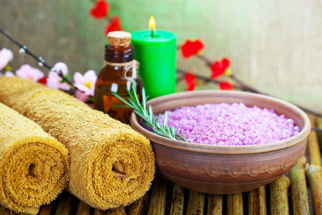 Acessórios de aromaterapia no spa