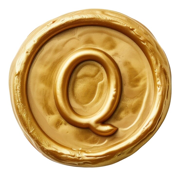 Foto acessórios de ouro com a letra q png