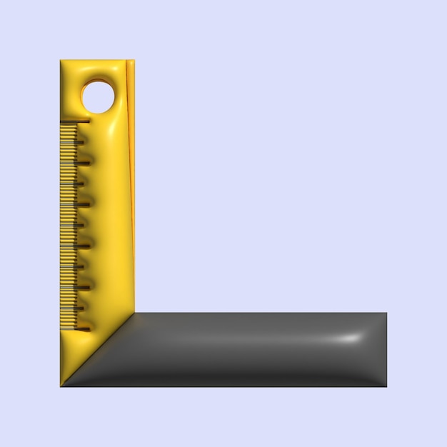 Acessos de ferramentas de construção 3D com fundo claro