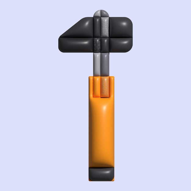 Acessos de ferramentas de construção 3D com fundo claro