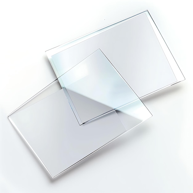 Foto acetatkartenstock mit glänzender oberfläche klarkartenstock colo clean blank isolierte designkonzept