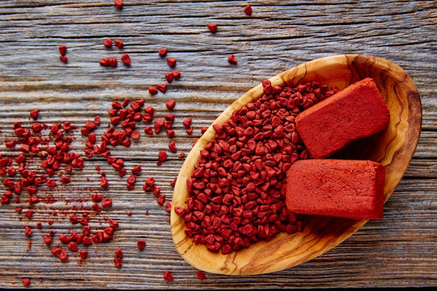 Achiote, temperando, annatto, semente, méxico, popular