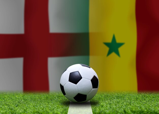 Achtelfinale des Fußballpokals zwischen der englischen Nationalmannschaft und der senegalesischen Nationalmannschaft
