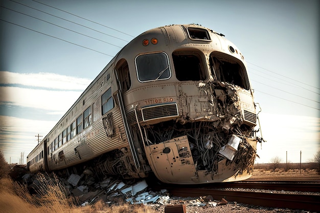 Acidente descarrilou trem em acidente de cruzamento de ferrovia