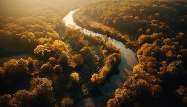 Acima das nuvens, a beleza da natureza brilha intensamente gerada pela IA