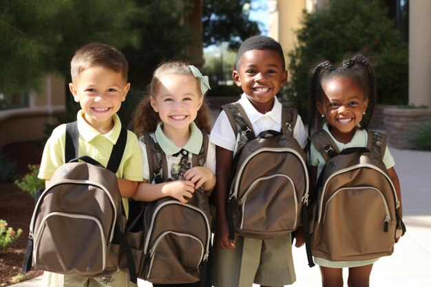 Ações de classe e Backpack Facts Back To School foto