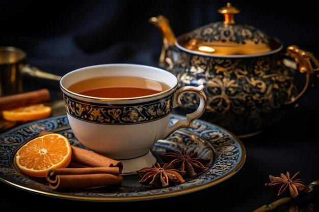 Acogedor Confort Perfecto Masala Chai Delicioso Saludable Masala Cai fotografía de imágenes