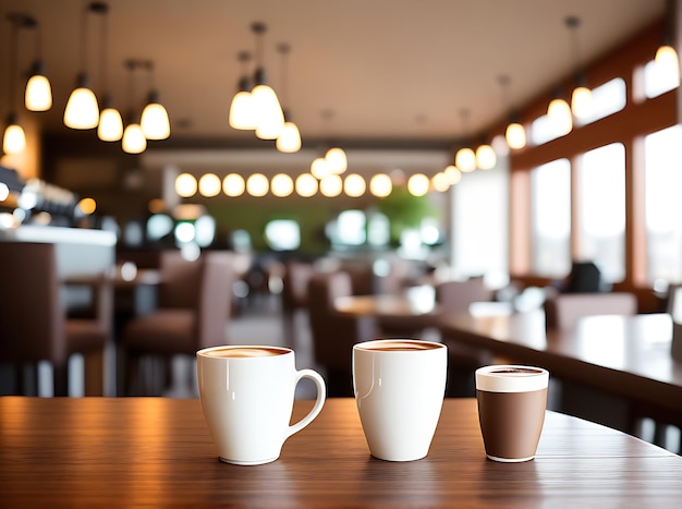Foto acogedor restaurante con ambiente de café realista.