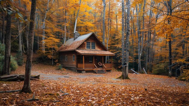 Una acogedora cabaña en el bosque es el lugar perfecto para escapar del ajetreo y el bullicio de la vida cotidiana