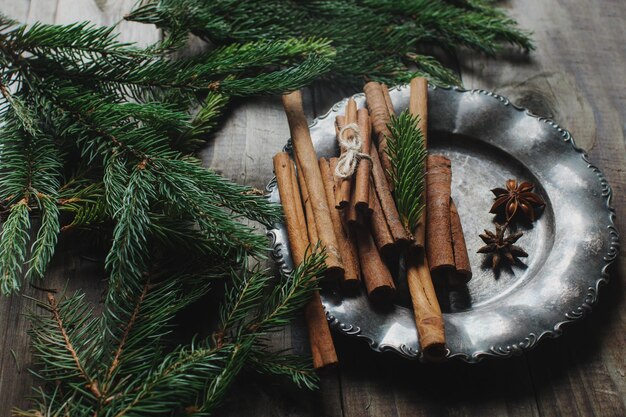 Acogedora decoración del hogar de Navidad o Año Nuevo