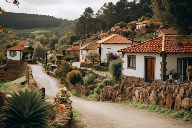 Foto las acogedoras calles de un pequeño pueblo en el sur de españa