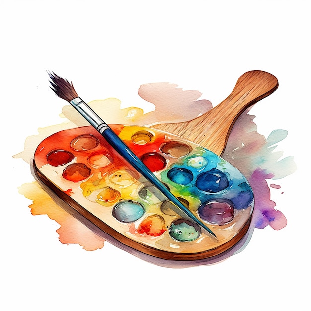 Acolor Clipart de pincel y paleta