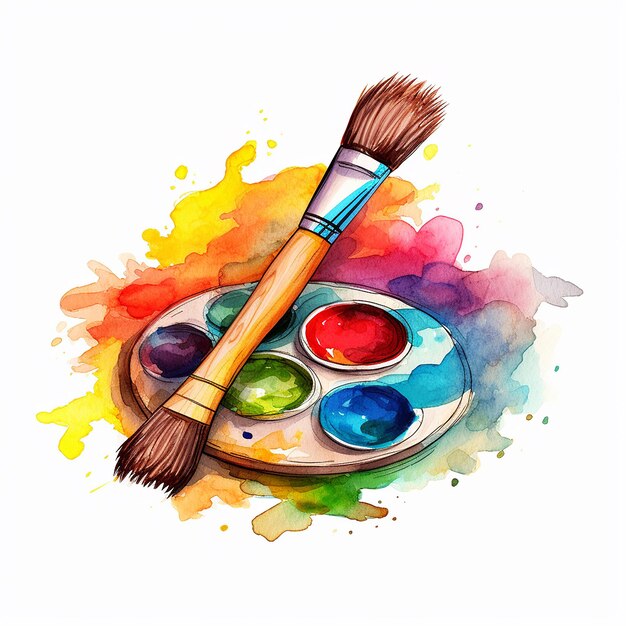 Acolor Clipart de pincel y paleta