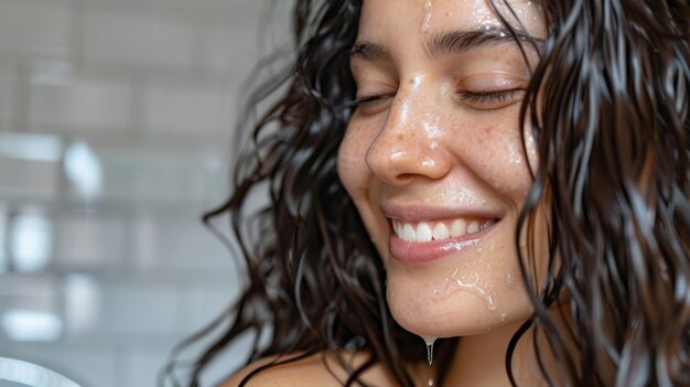 Foto acondicionador de cabelo antifrizz vegano