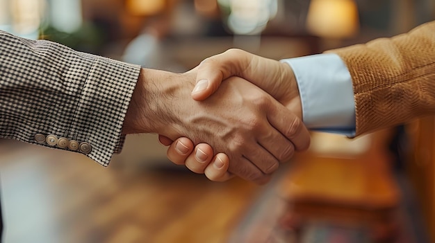 Acordo de aperto de mão no final de uma reunião de negócios bem-sucedida