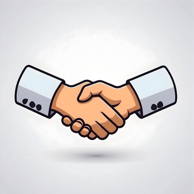 Acordo de negócios Ícone de aperto de mão Acordo de parceria Colaboração em equipe Símbolo de acordo Sucessof