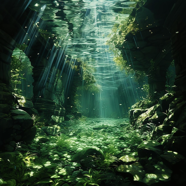 acqua su sfondo verde sfocato primo piano