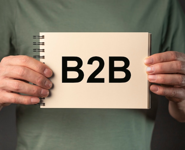Foto acrônimo de b2b, inscrição. conceito de negócio para negócio.