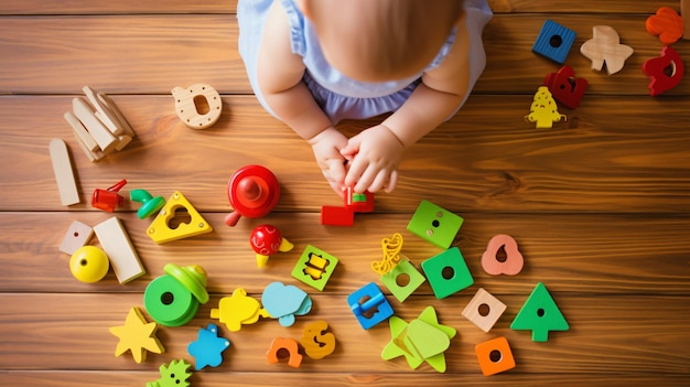 Actividad infantil para el desarrollo motor y sensorial.