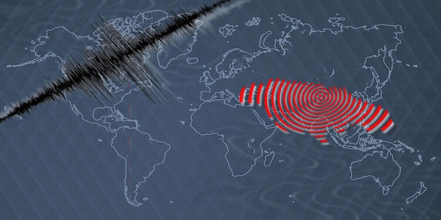 Foto actividad sísmica mapa del terremoto de jamaica