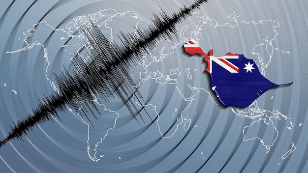 Foto actividad sísmica terremoto islas heard y mcdonald mapa escala de richter