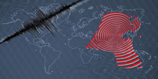 Foto actividad sísmica terremoto mapa de kuwait