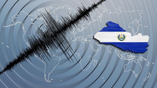 Foto actividad sísmica terremoto el salvador mapa escala richter